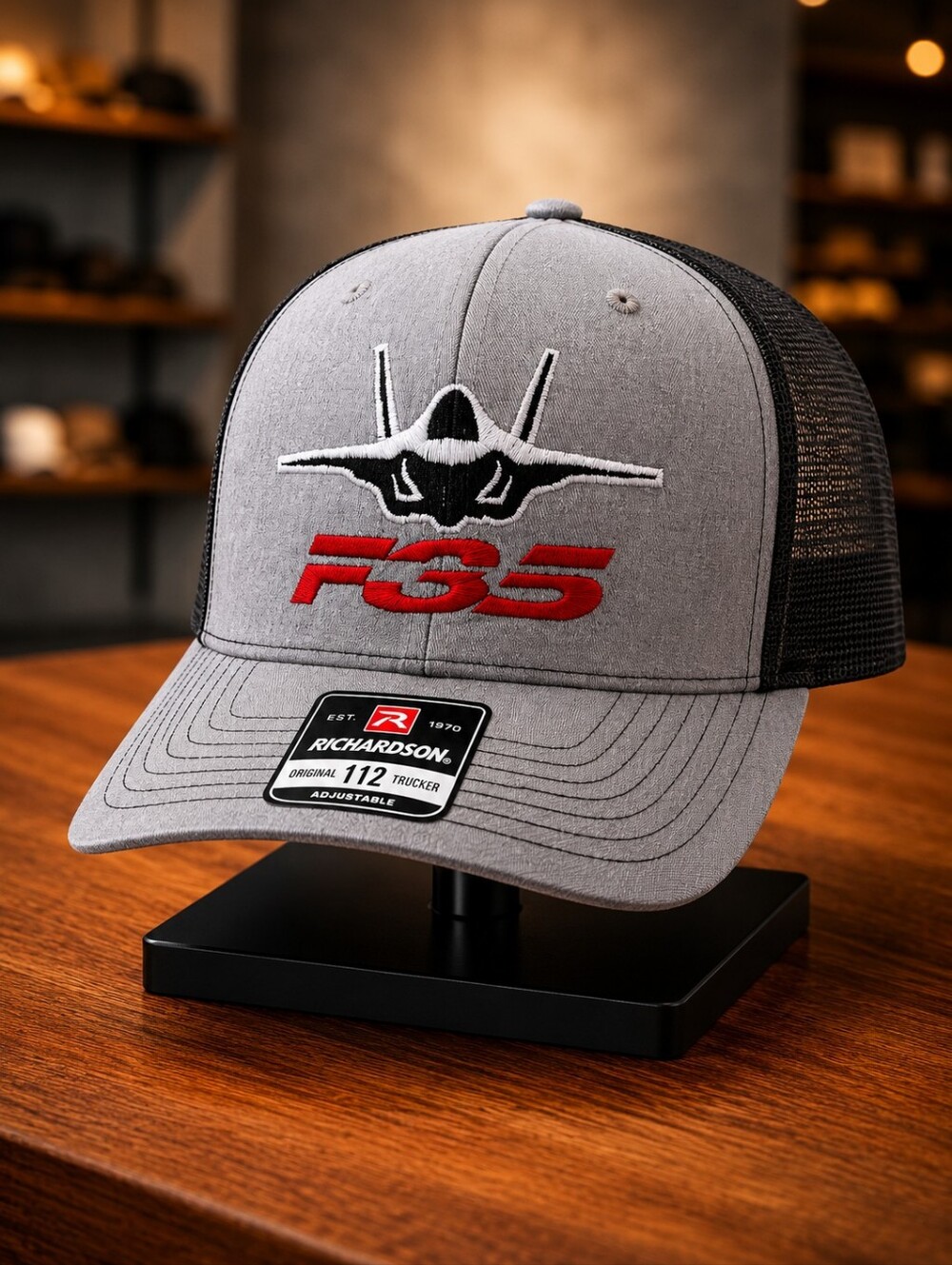 F35 Fighter Jet Richardson 112 Trucker Cap Hat Mesh Snapback